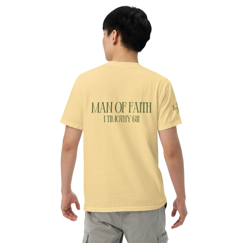 Man of Faith (Green) Unisex garment-dyed heavyweight t-shirt