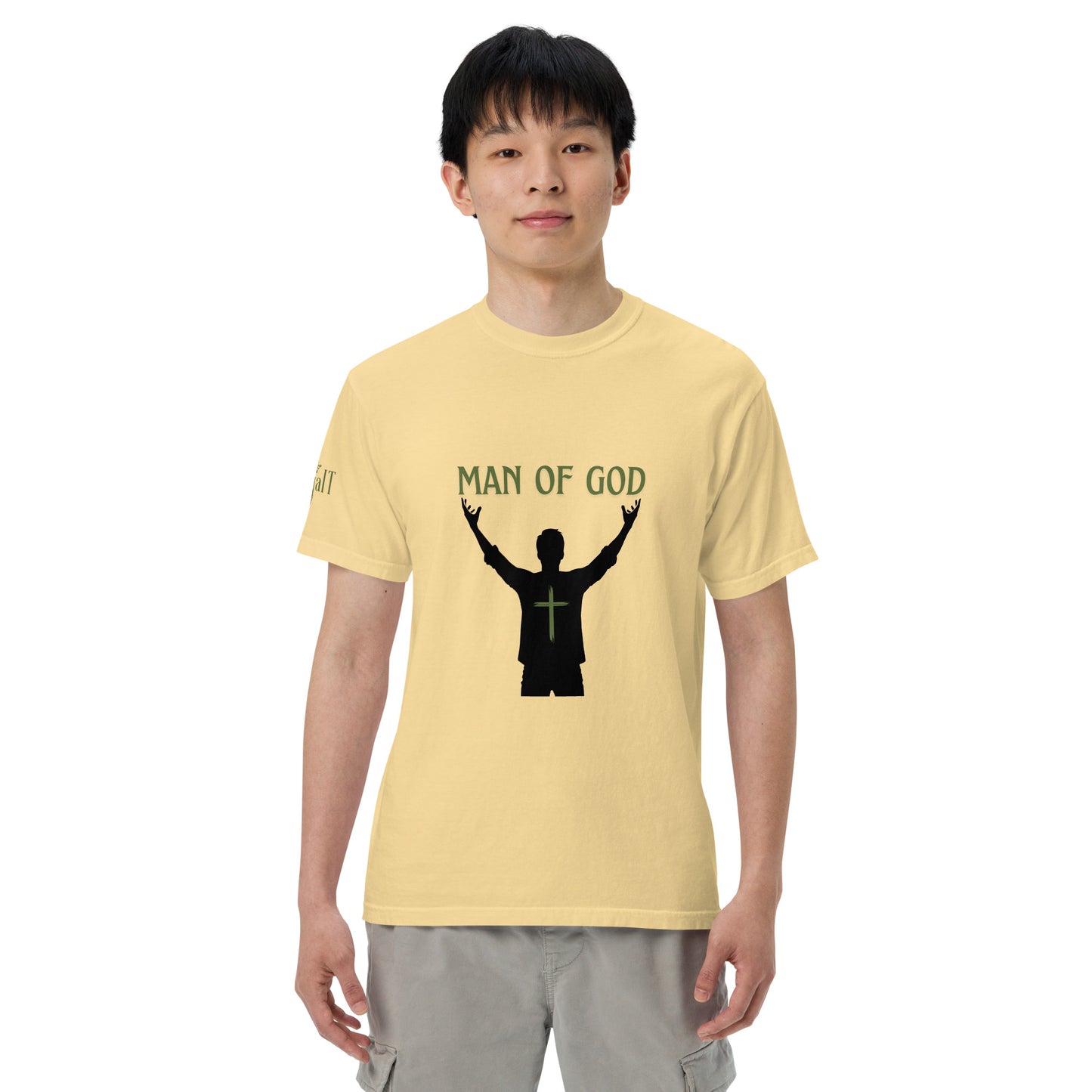 Man of God (Green) Unisex garment-dyed heavyweight t-shirt