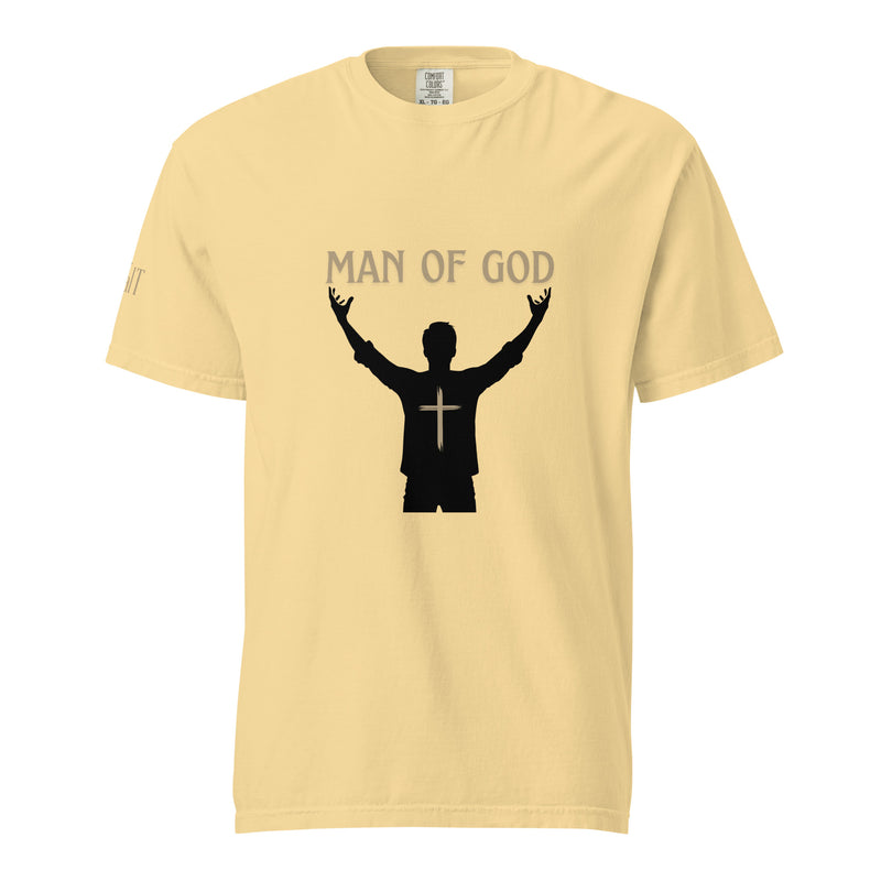 Man of God (Gold) Unisex garment-dyed heavyweight t-shirt