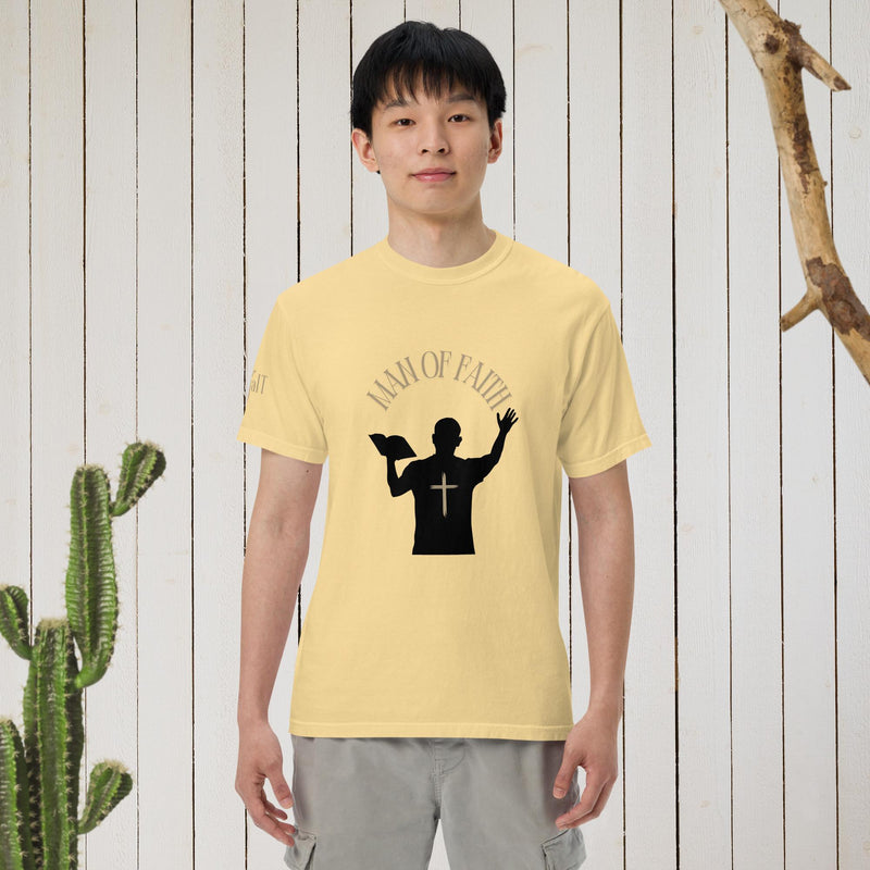 Man of Faith (Gold) Unisex garment-dyed heavyweight t-shirt