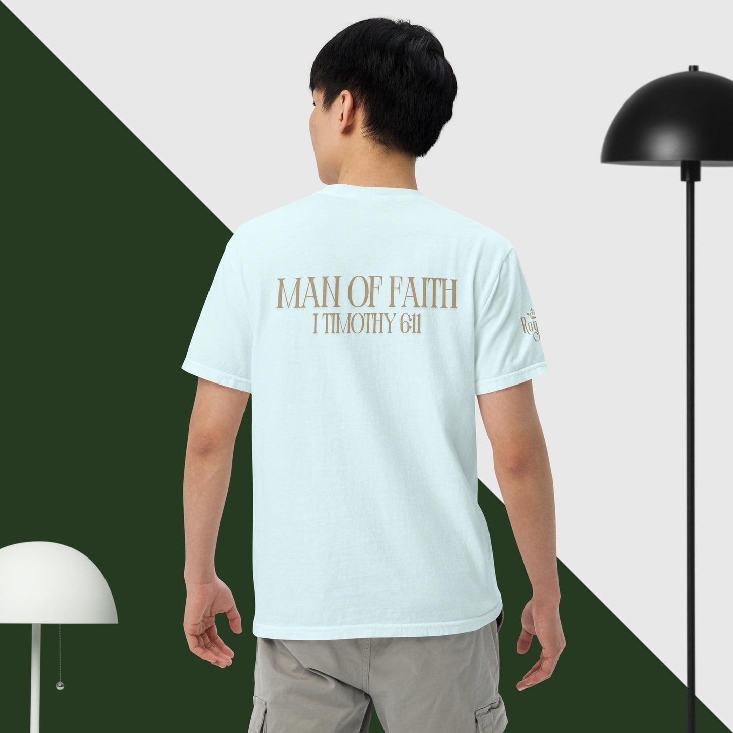 Man of Faith (Gold) Unisex garment-dyed heavyweight t-shirt