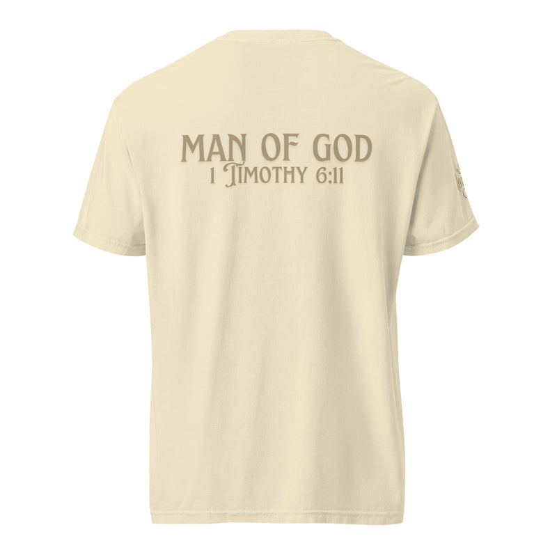 Man of God (Gold) Unisex garment-dyed heavyweight t-shirt