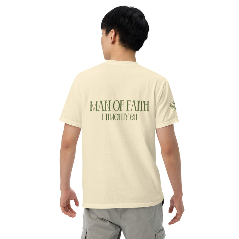 Man of Faith (Green) Unisex garment-dyed heavyweight t-shirt