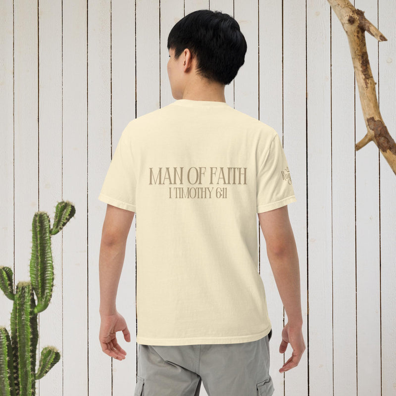 Man of Faith (Gold) Unisex garment-dyed heavyweight t-shirt