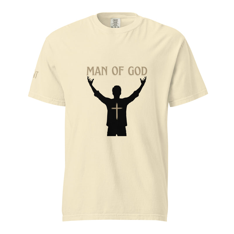 Man of God (Gold) Unisex garment-dyed heavyweight t-shirt