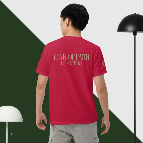 Man of Faith (Gold) Unisex garment-dyed heavyweight t-shirt