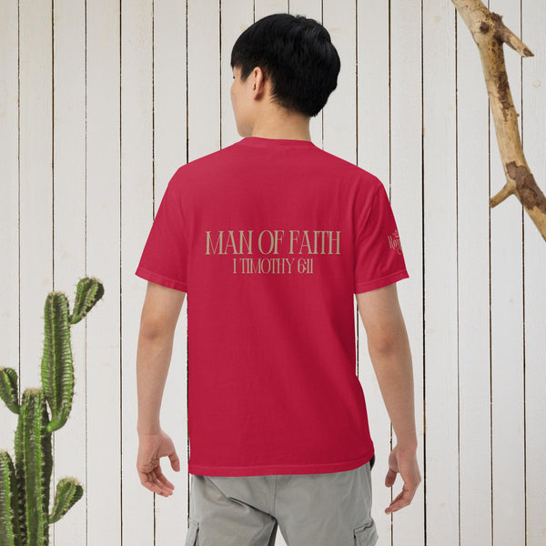 Man of Faith (Gold) Unisex garment-dyed heavyweight t-shirt