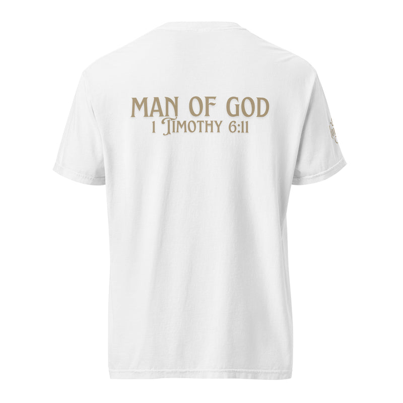 Man of God (Gold) Unisex garment-dyed heavyweight t-shirt