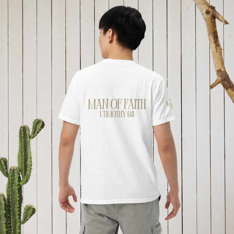 Man of Faith (Gold) Unisex garment-dyed heavyweight t-shirt