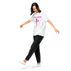 Team Jesus (Hot Pink) Unisex garment-dyed heavyweight t-shirt