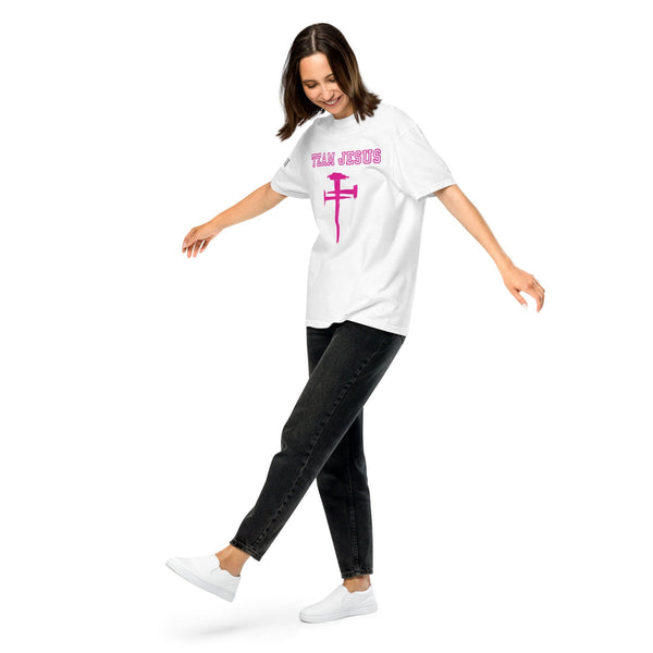 Team Jesus (Hot Pink) Unisex garment-dyed heavyweight t-shirt