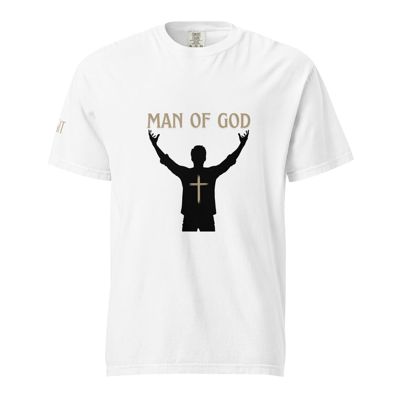 Man of God (Gold) Unisex garment-dyed heavyweight t-shirt