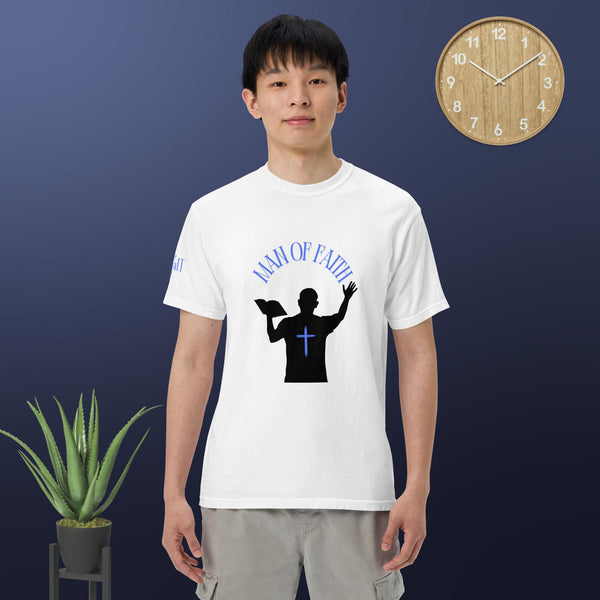 Man of Faith (Blue) Unisex garment-dyed heavyweight t-shirt