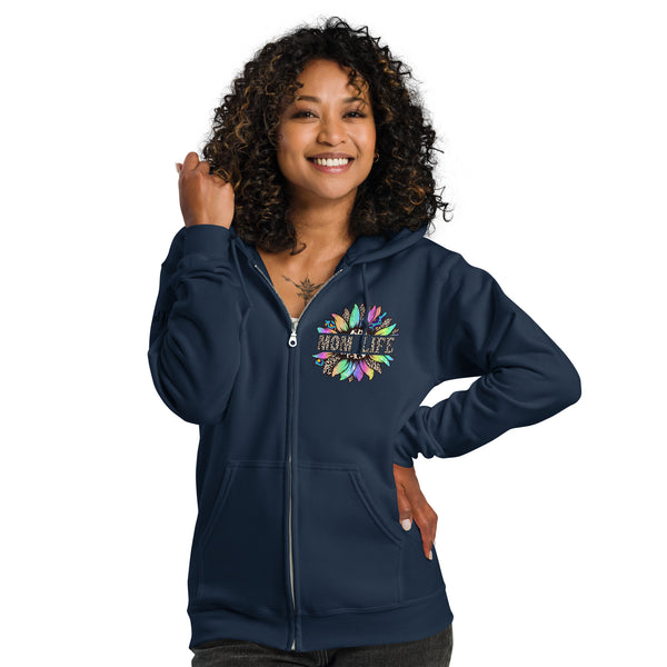 Mom Life Unisex heavy blend zip hoodie