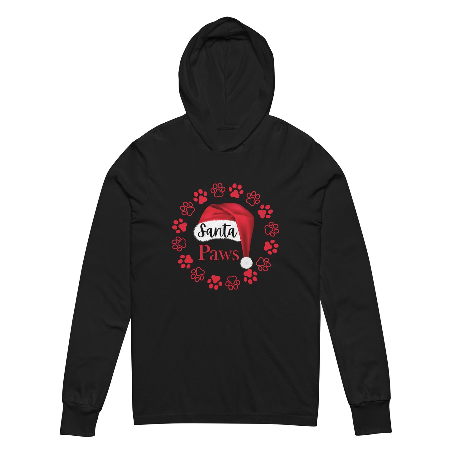 Santa Paws Hooded long-sleeve tee