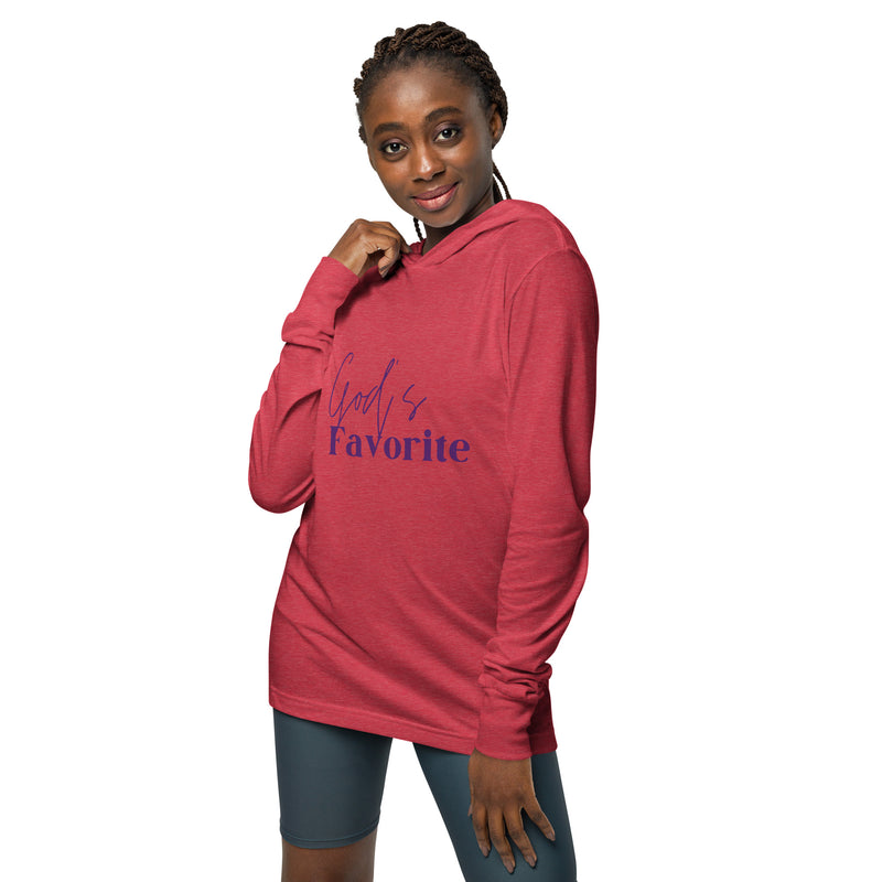 God's Favorite Hooded long-sleeve tee