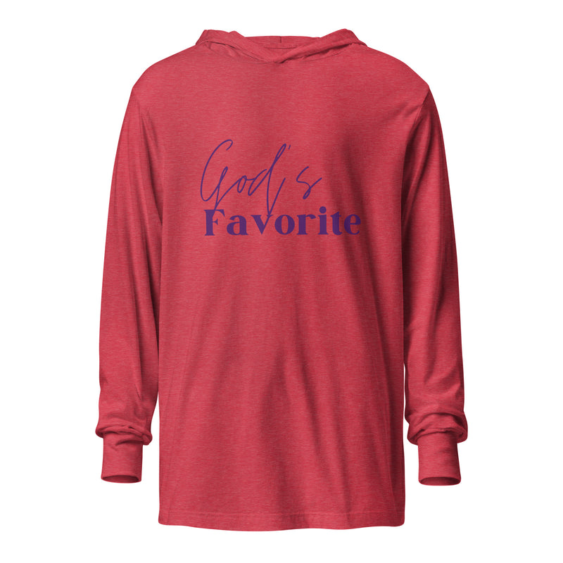 God's Favorite Hooded long-sleeve tee