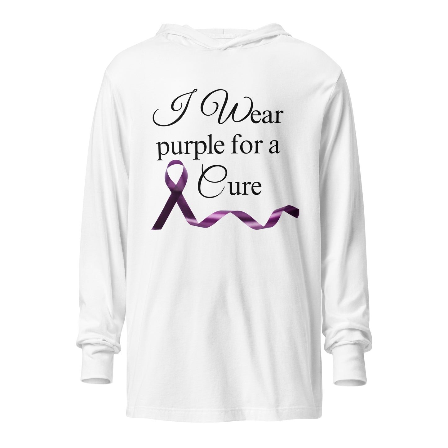Pancreatic Cancer Hooded long-sleeve tee