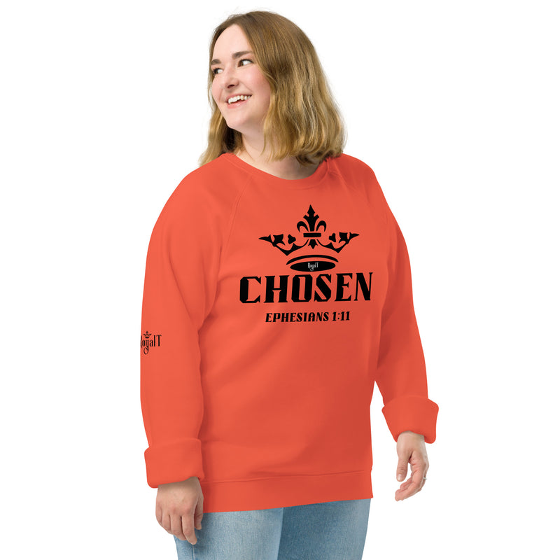 Chosen (Black) Unisex organic raglan sweatshirt