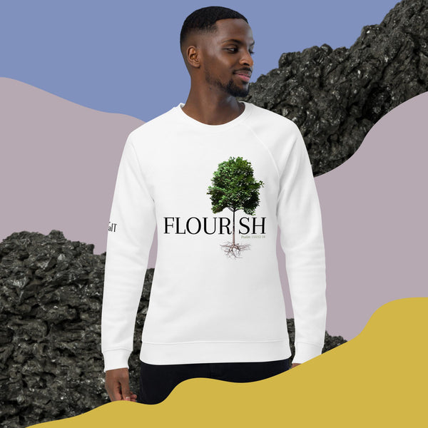 Flourish Unisex organic raglan sweatshirt