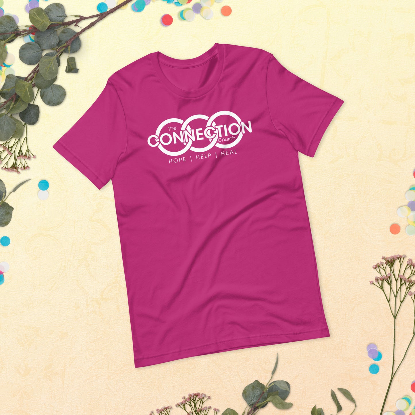Connection Church (White) Unisex t-shirt
