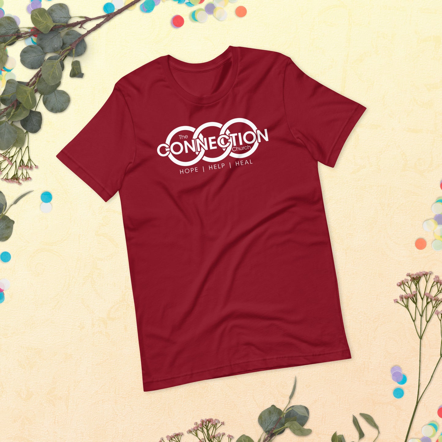 Connection Church (White) Unisex t-shirt