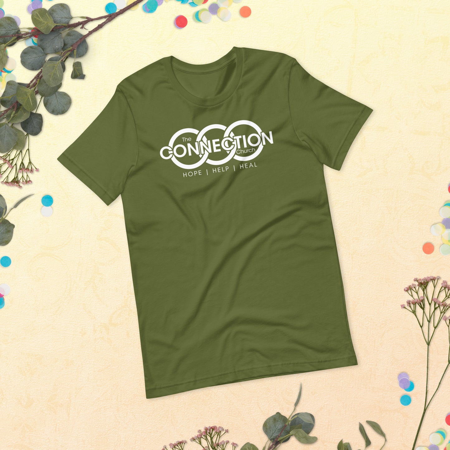 Connection Church (White) Unisex t-shirt