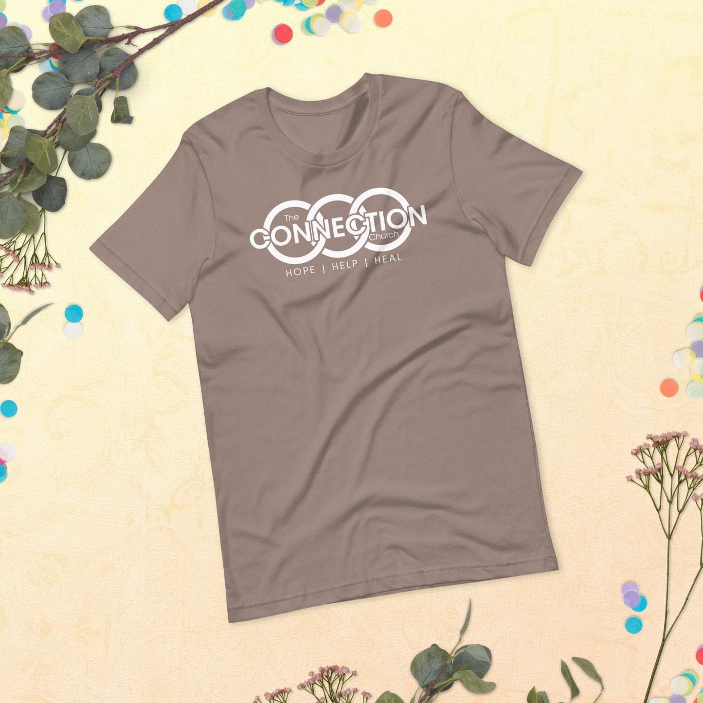 Connection Church (White) Unisex t-shirt