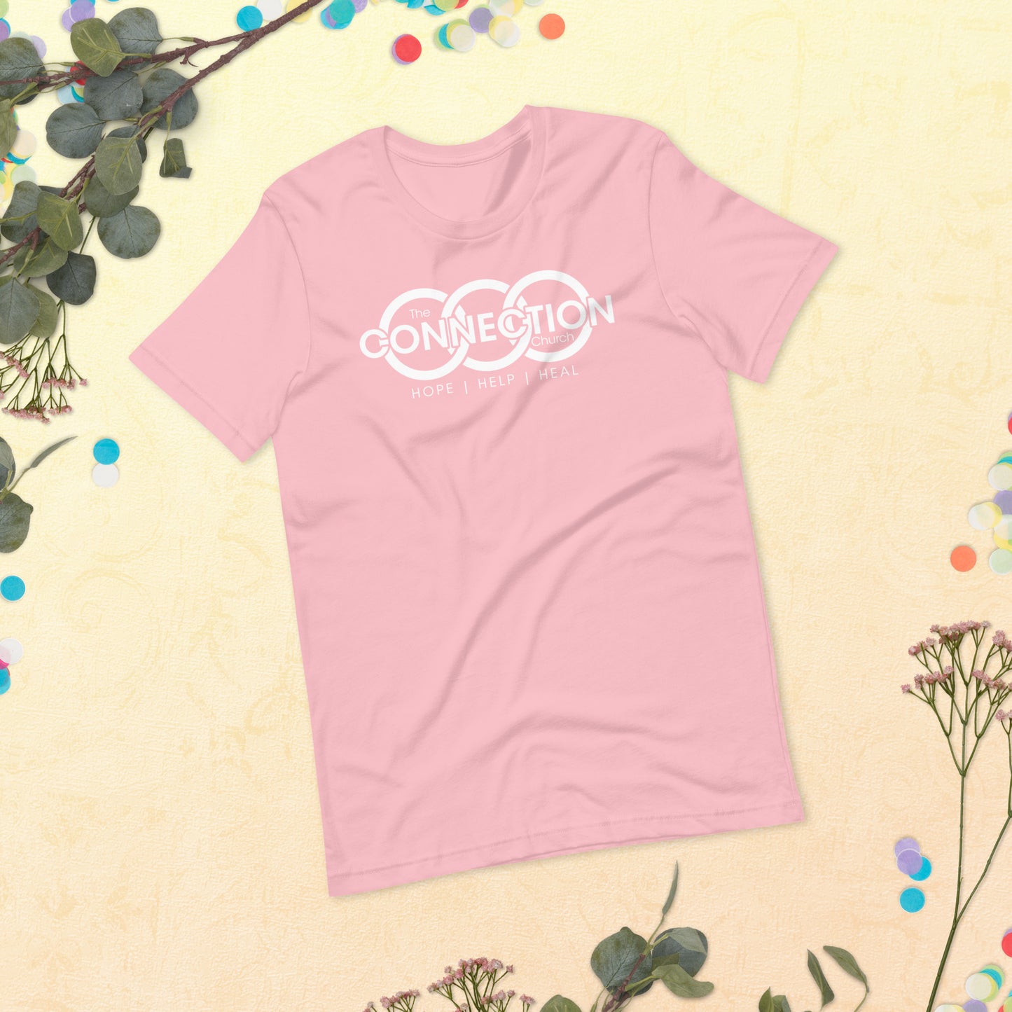 Connection Church (White) Unisex t-shirt