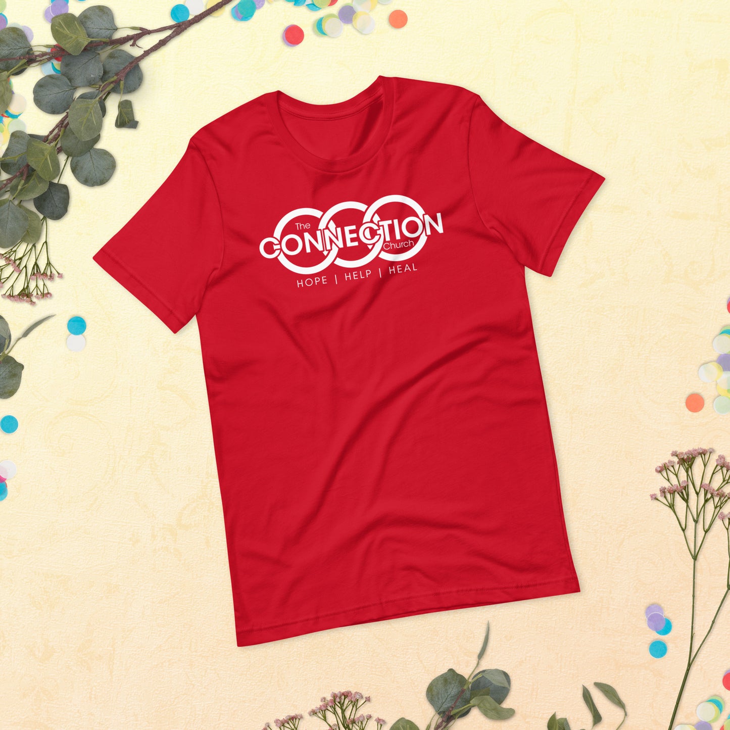 Connection Church (White) Unisex t-shirt