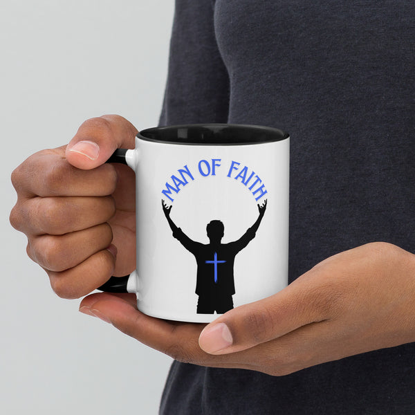 Man of Faith (Blue) Mug with Color Inside