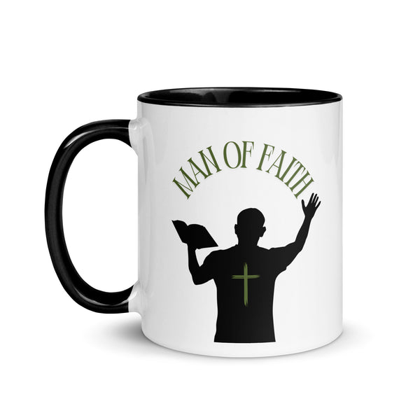 Man of Faith (Green) Mug with Color Inside