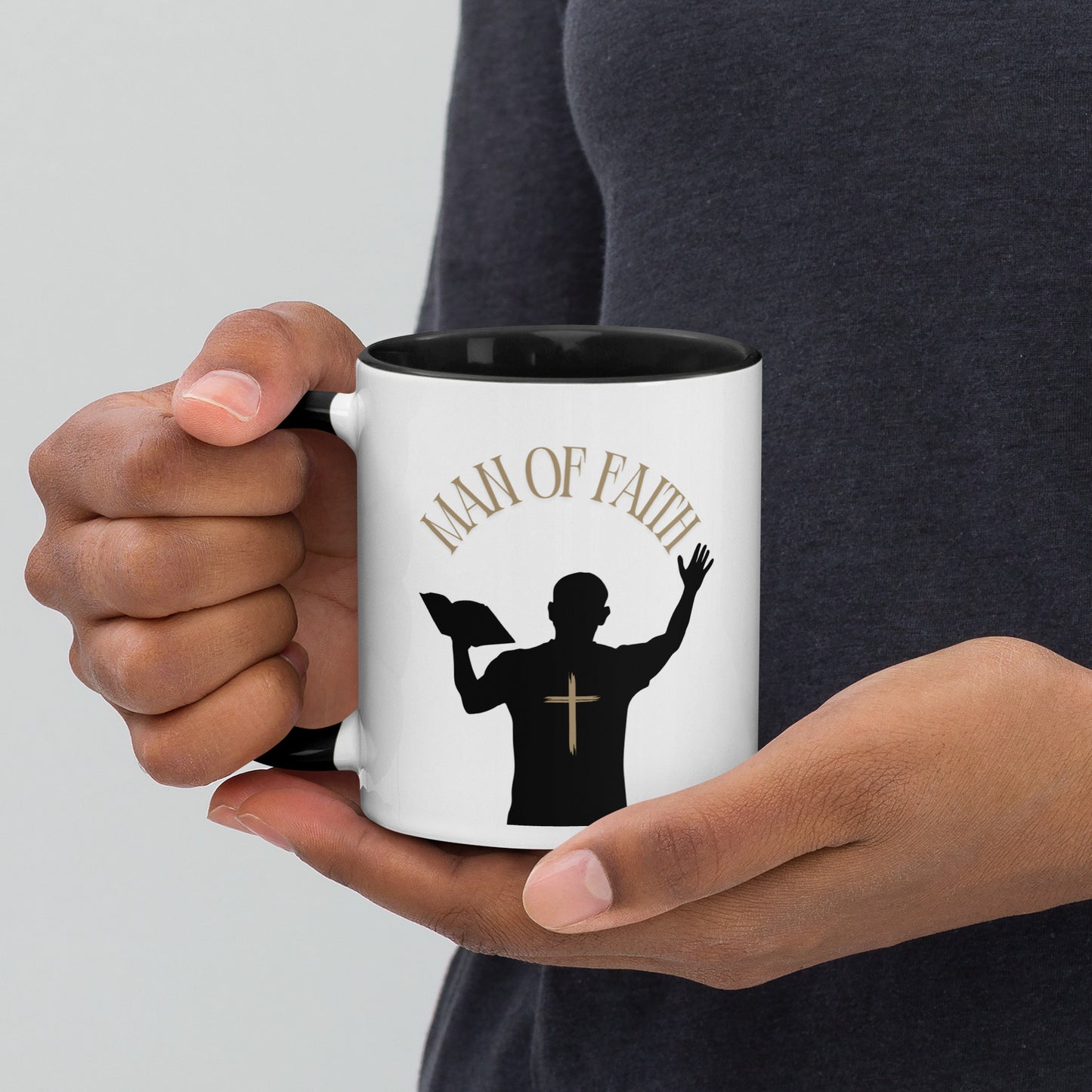 Man of Faith (Gold) Mug with Color Inside