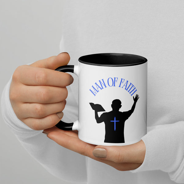 Man of Faith (Blue) Mug with Color Inside