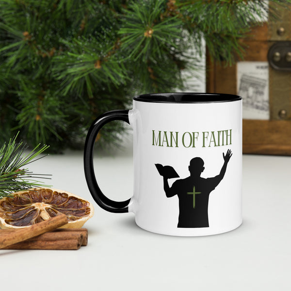 Man of Faith (Green) Mug with Color Inside