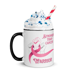 Stronger than Cancer Mug with Color Inside