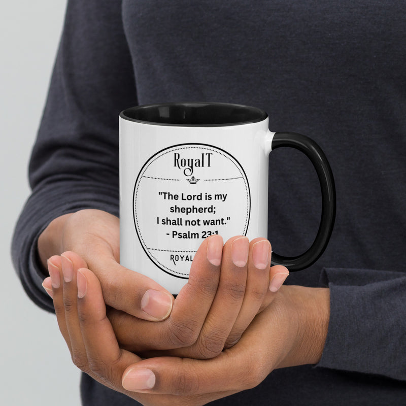 Psalm 23:1 Mug with Color Inside