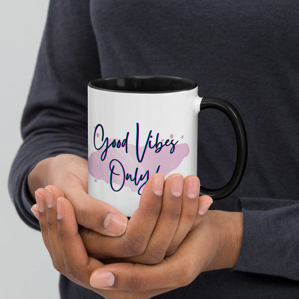 Good Vibes Only Mug with Color Inside