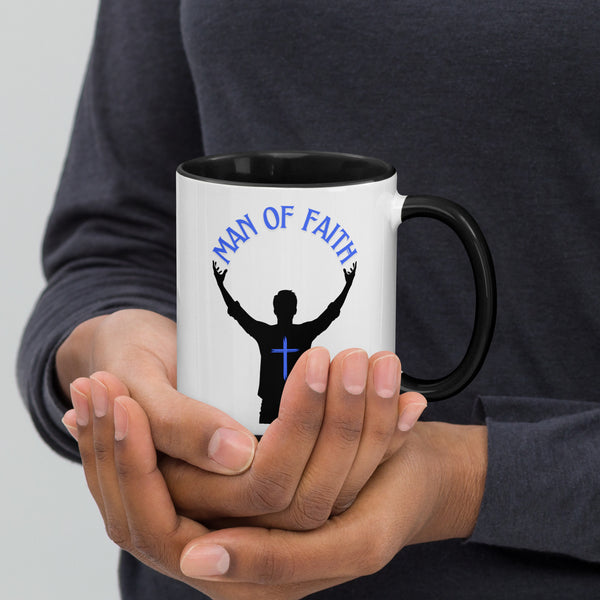 Man of Faith (Blue) Mug with Color Inside