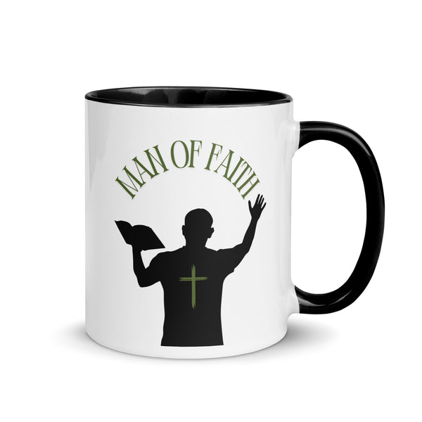 Man of Faith (Green) Mug with Color Inside