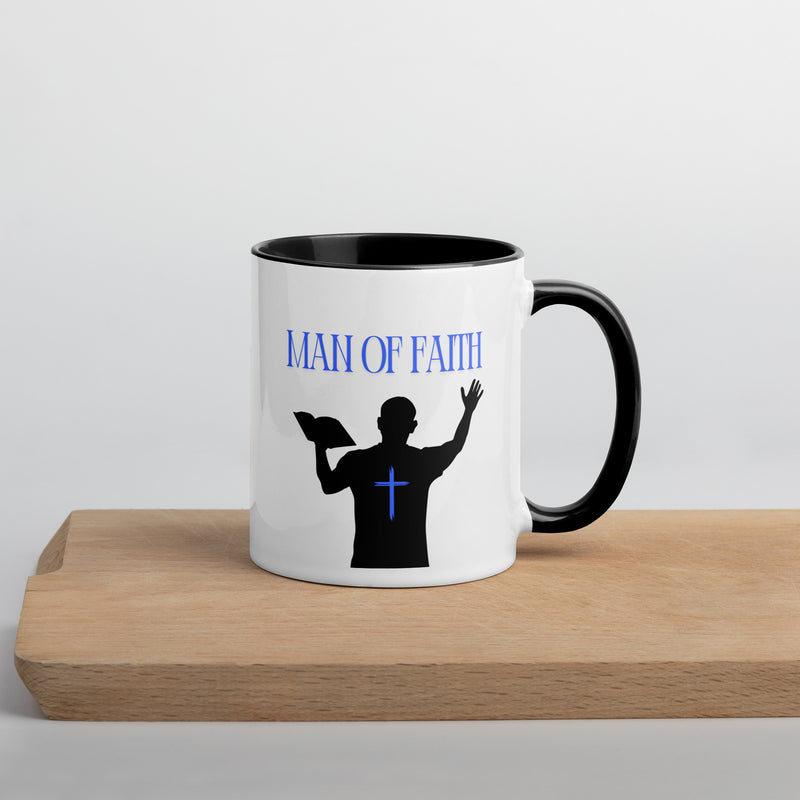 Man of Faith (Blue) Mug with Color Inside