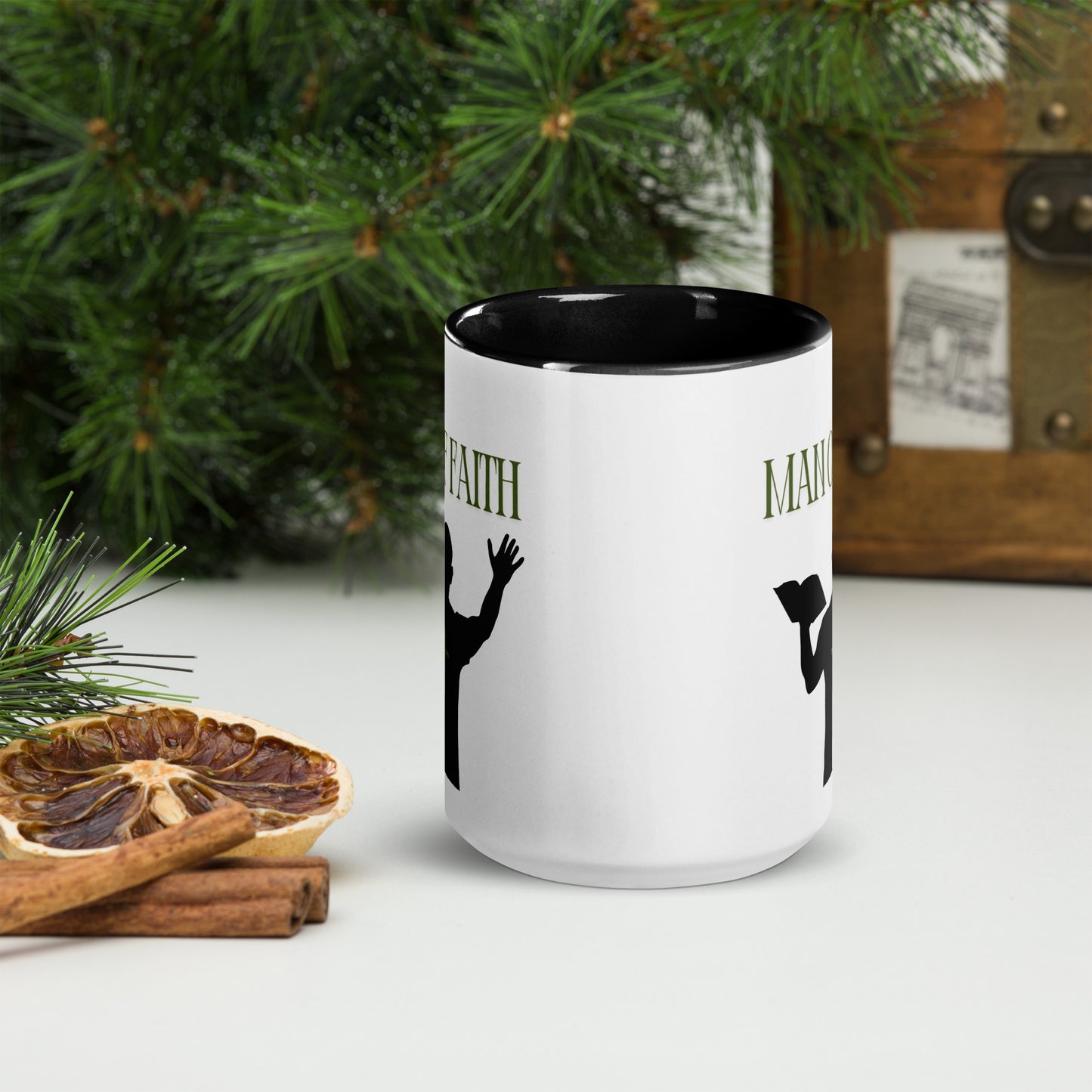 Man of Faith (Green) Mug with Color Inside