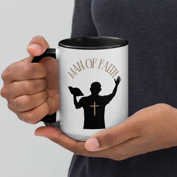 Man of Faith (Gold) Mug with Color Inside