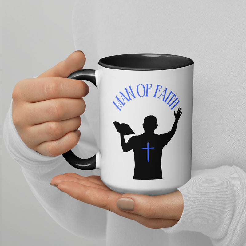 Man of Faith (Blue) Mug with Color Inside