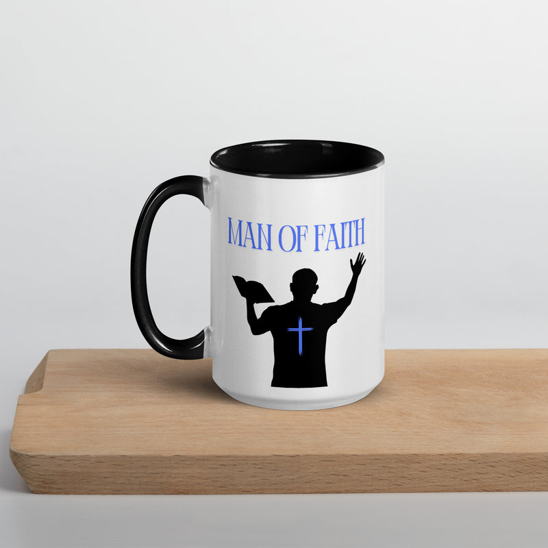 Man of Faith (Blue) Mug with Color Inside