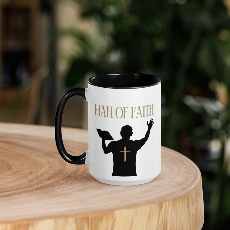 Man of Faith (Gold) Mug with Color Inside