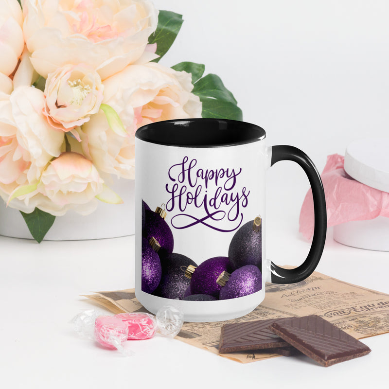 Happy Holidays Mug with Color Inside