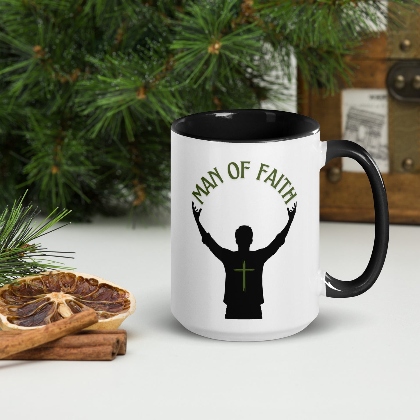 Man of God (Green) Mug with Color Inside