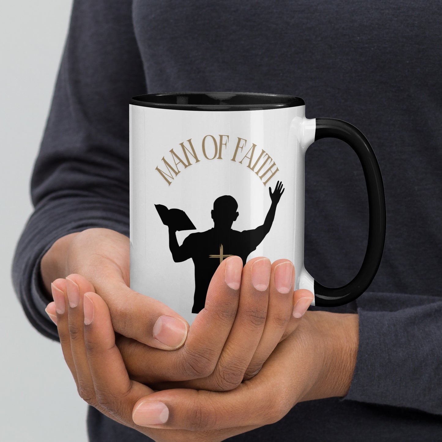 Man of Faith (Gold) Mug with Color Inside