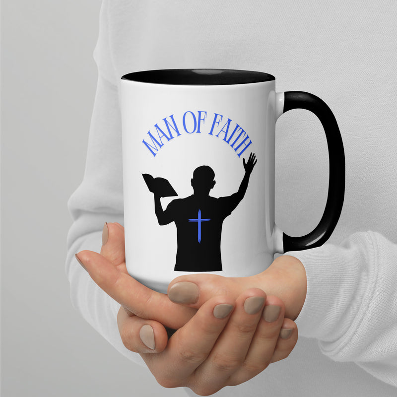 Man of Faith (Blue) Mug with Color Inside